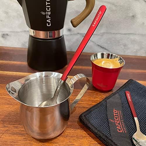 Cafecito Espresso Creamer Kinker ו- Stoon Spoon | קרם פעמו